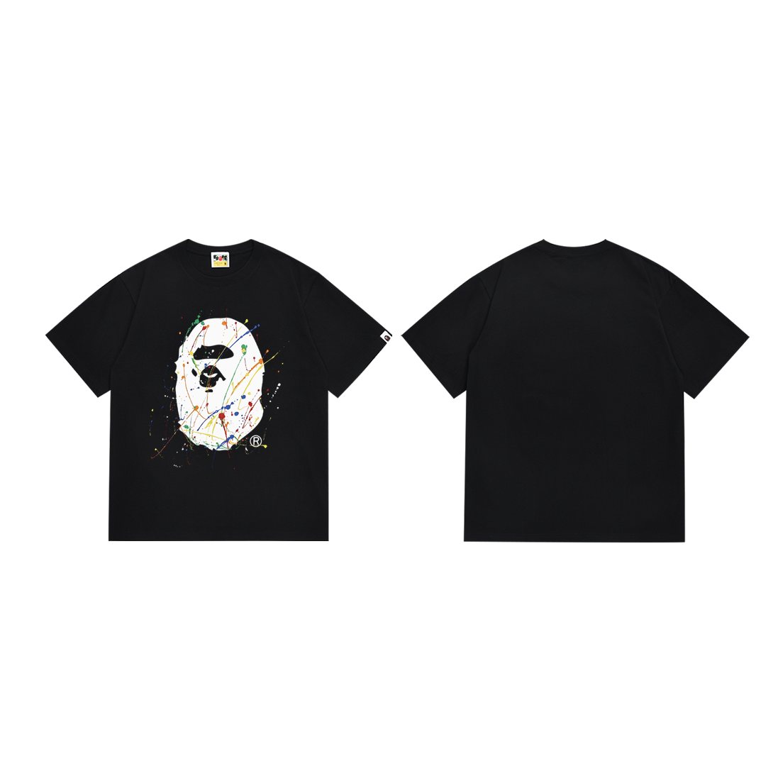 BAPE Paint-Splatter Ape Face Graphic T-Shirt ¡ª hero
