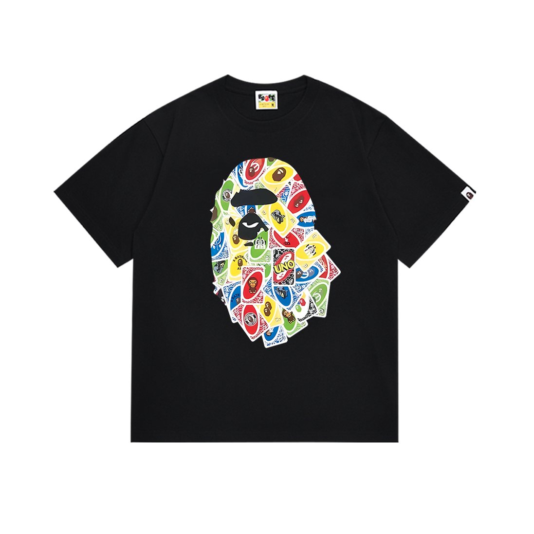 BAPE Ape-Head Playing Card Graphic Short-Sleeve T-Shirt ¡ª front