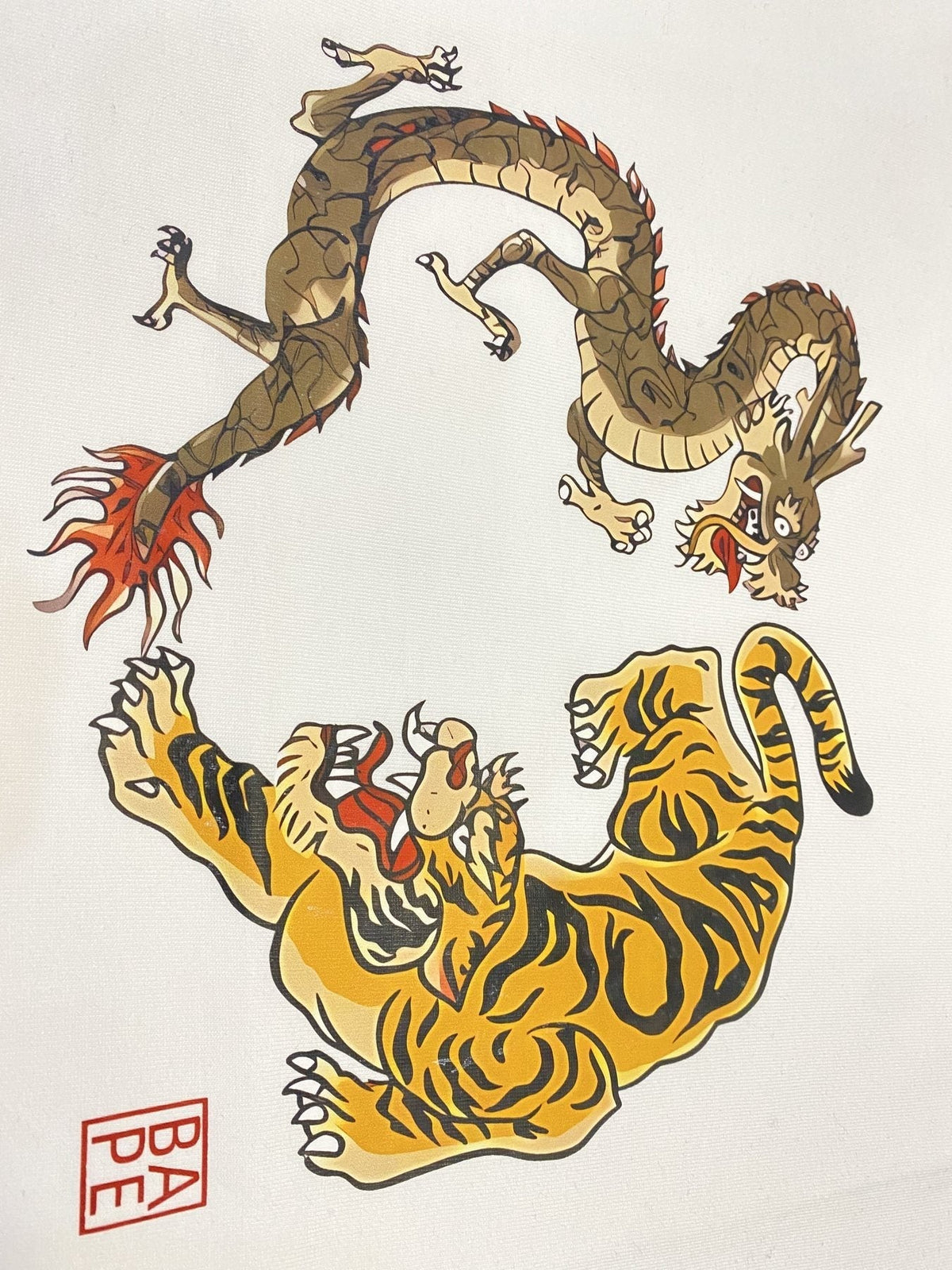 BAPE Dragon and Tiger Graphic T-Shirt ¡ª detail