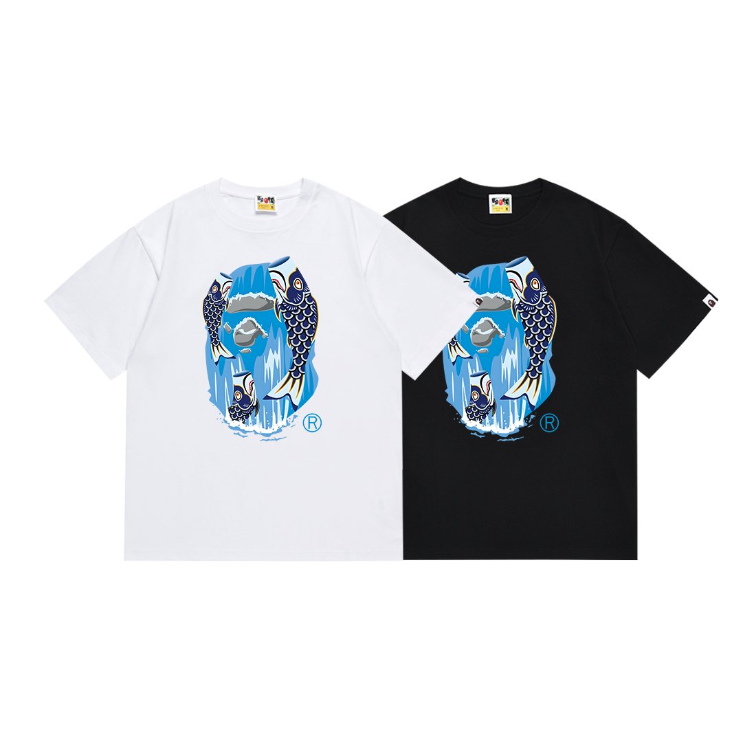 BAPE Fish Waterfall Graphic Short-Sleeve T-Shirt ¡ª comparison
