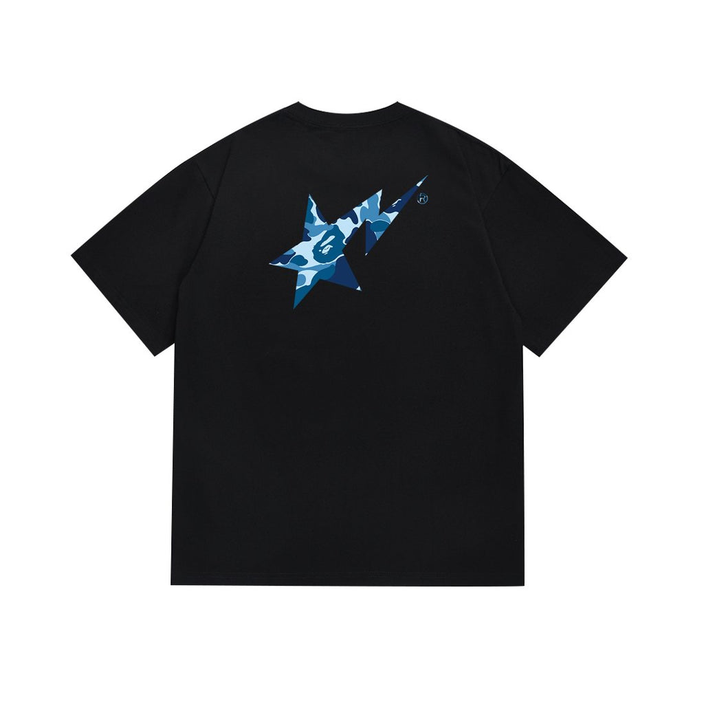 BAPE Blue Camo Star Graphic T-Shirt ¡ª back