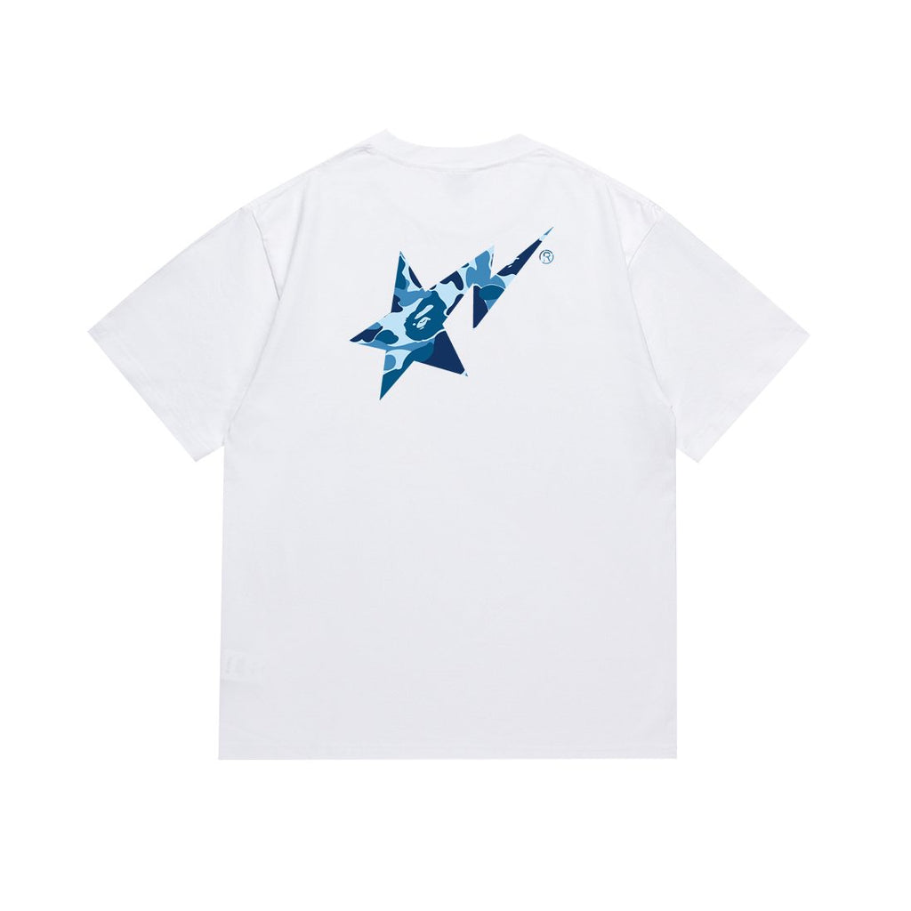 BAPE Blue Camo Star Graphic T-Shirt ¡ª back