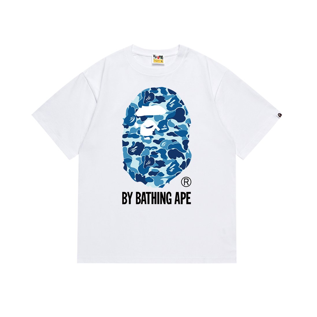 BAPE Blue Camo Ape Head Graphic T-Shirt ¡ª front
