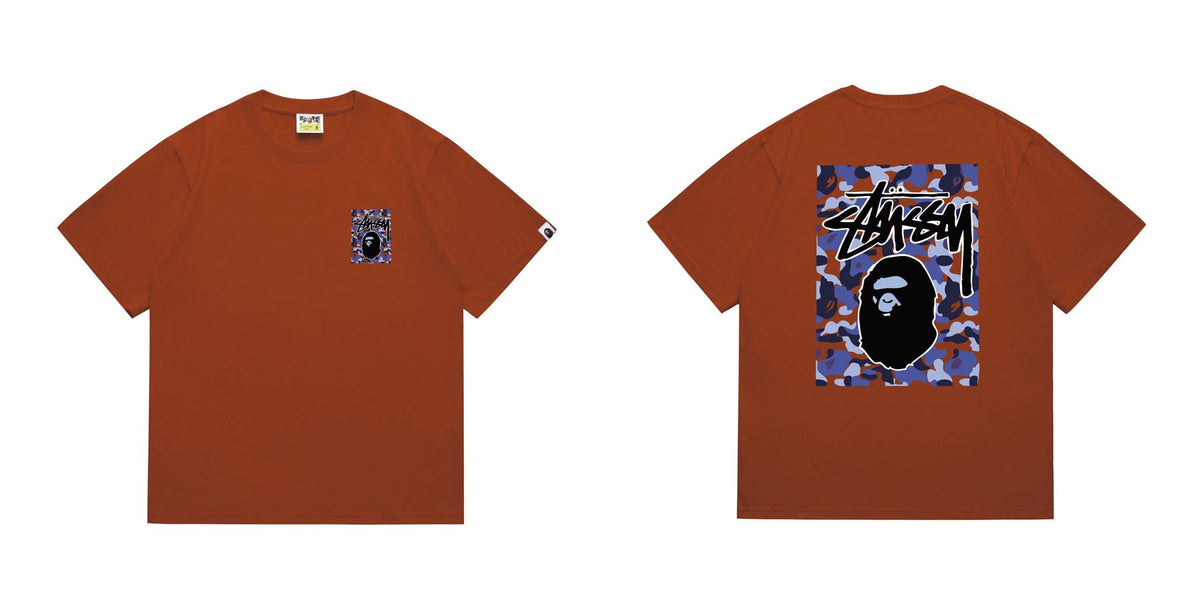 BAPE Blue Camo Black Ape Graphic T-Shirt ¡ª comparison
