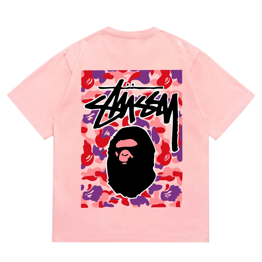 BAPE Warm Camo Black Ape Graphic T-Shirt ¡ª back
