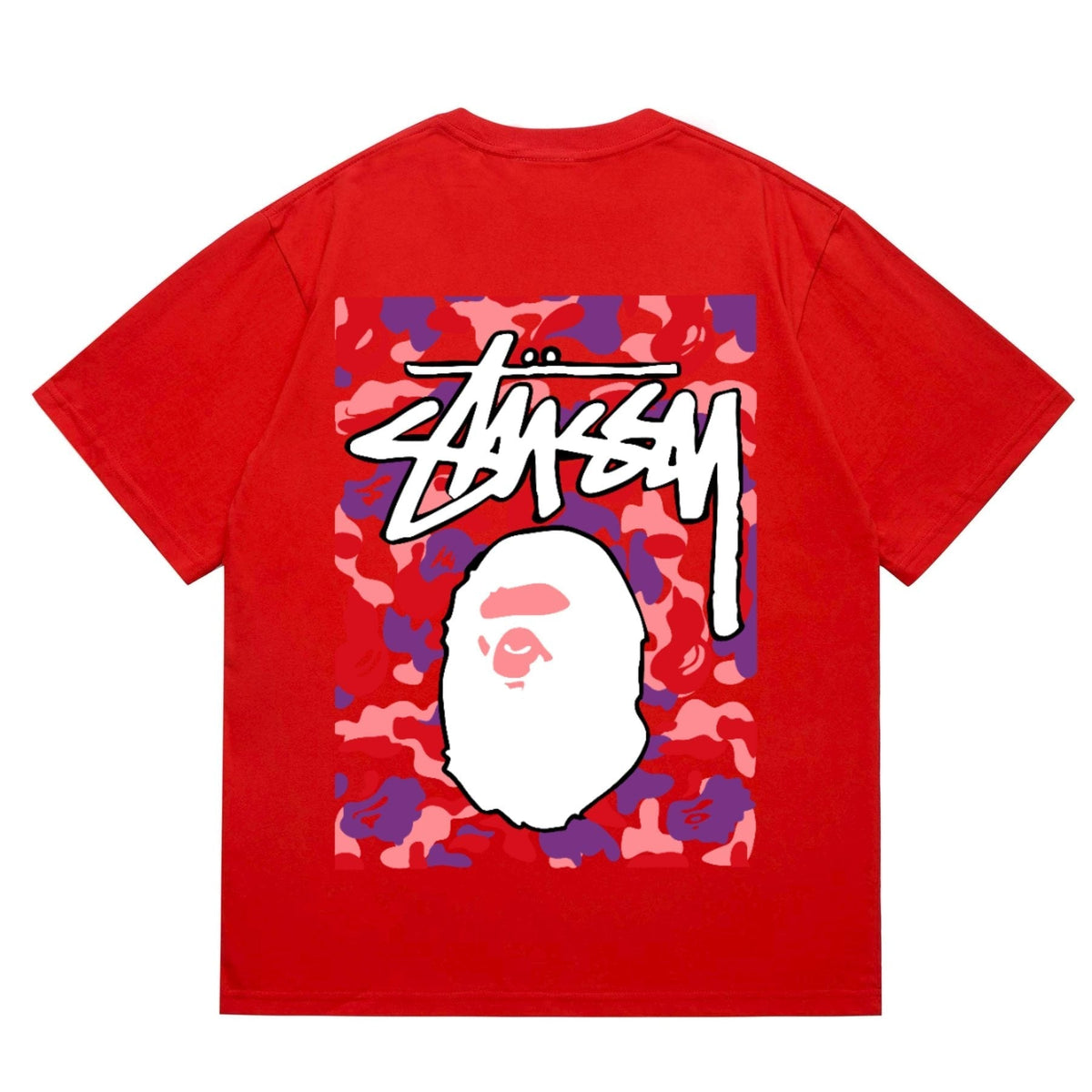 BAPE Warm Camo Ape Graphic Short-Sleeve T-Shirt ¡ª back