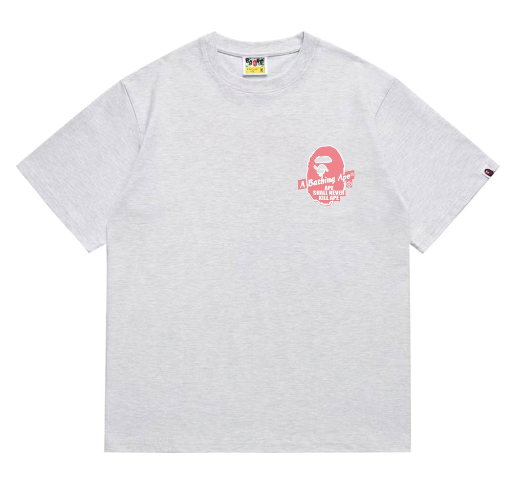 BAPE Pink Accent Ape Circle Graphic T-Shirt ¡ª front