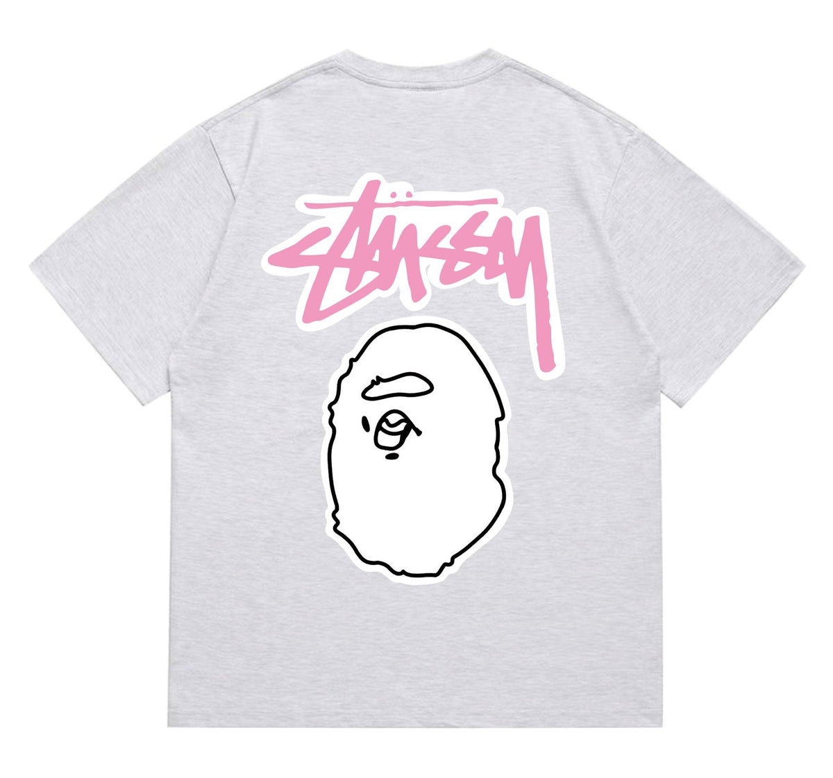 BAPE Light Face Graffiti Wordmark T-Shirt ¡ª back