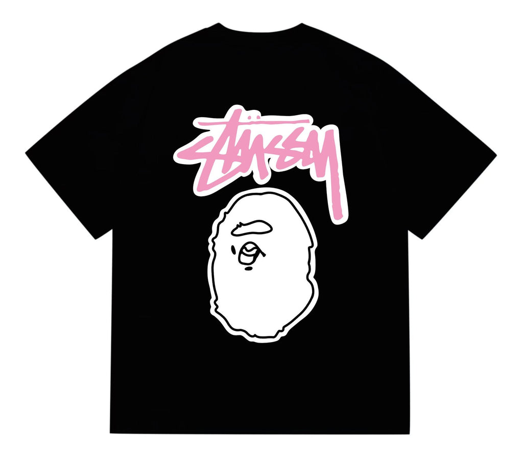 BAPE Light Face Graffiti Wordmark T-Shirt ¡ª back