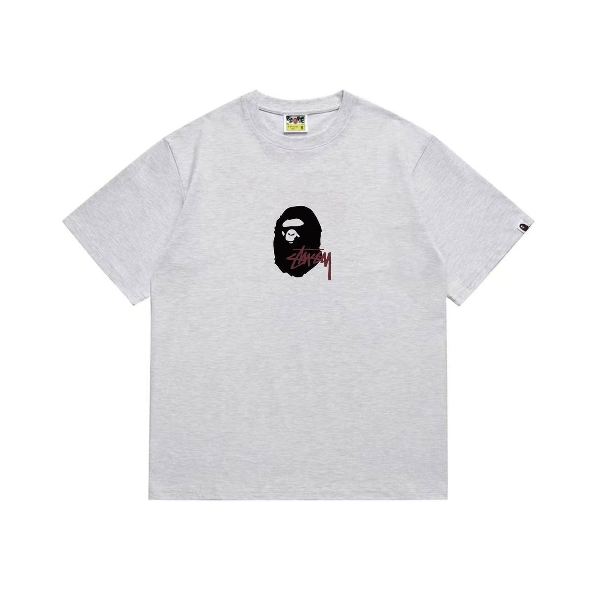 BAPE Burgundy Ape Wordmark Graphic T-Shirt ¡ª front