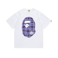 BAPE Purple Plaid Ape Head Graphic T-Shirt ¡ª hero
