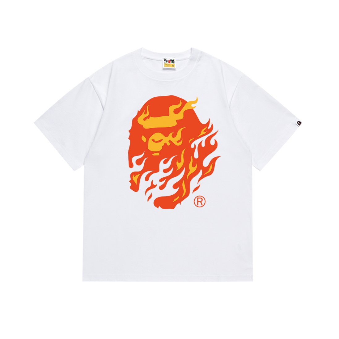 BAPE Flame Ape-Face Graphic Short-Sleeve T-Shirt ¡ª front