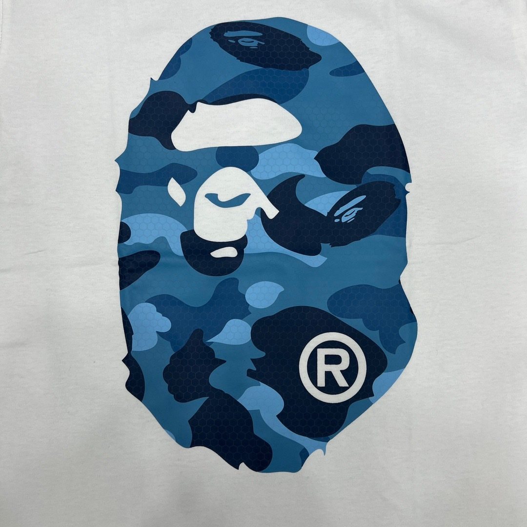 BAPE Blue Camo Ape Head Graphic T-Shirt ¡ª detail