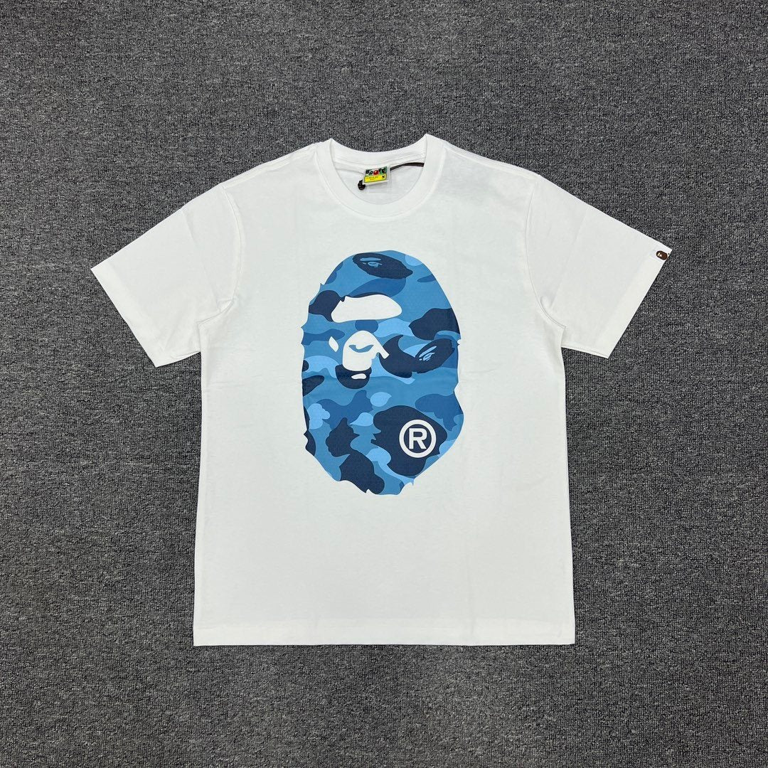 BAPE Blue Camo Ape Head Graphic T-Shirt ¡ª front
