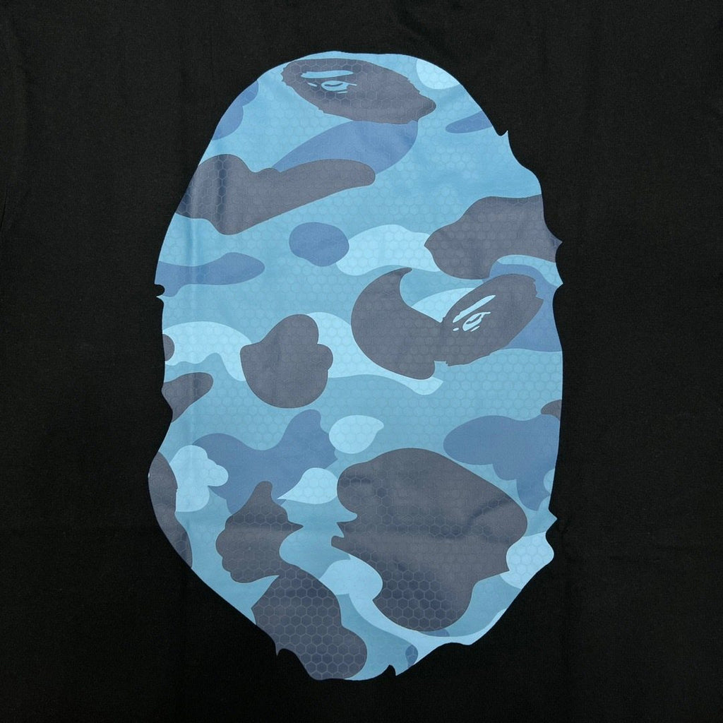 BAPE Blue Camo Ape Head Graphic T-Shirt ¡ª detail