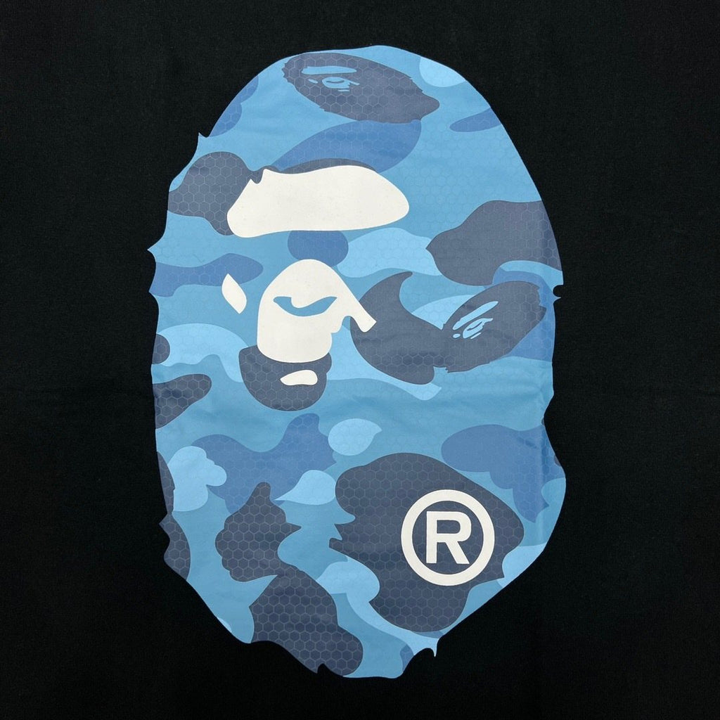 BAPE Blue Camo Ape Head Graphic T-Shirt ¡ª detail