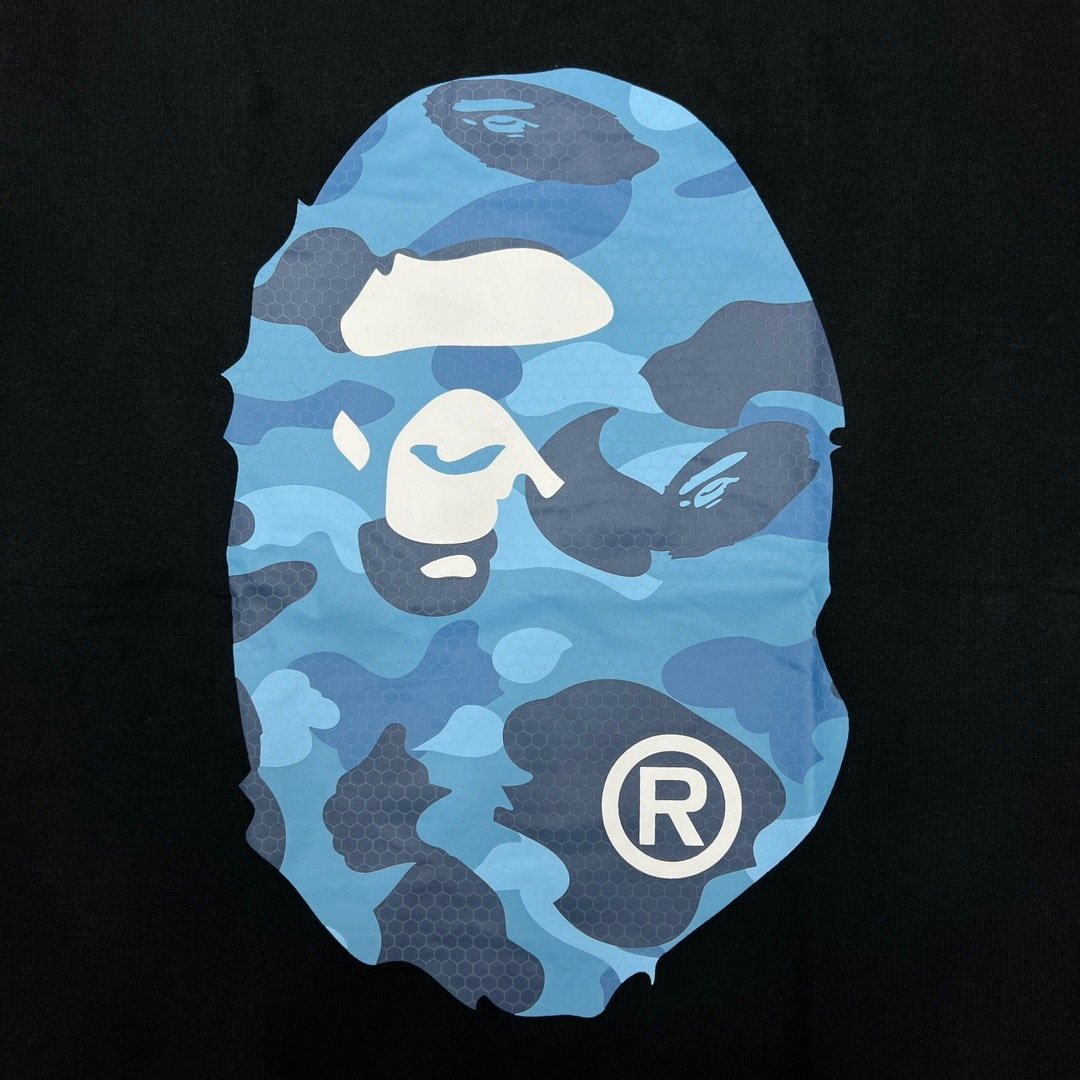 BAPE Blue Camo Ape Head Graphic T-Shirt ¡ª detail