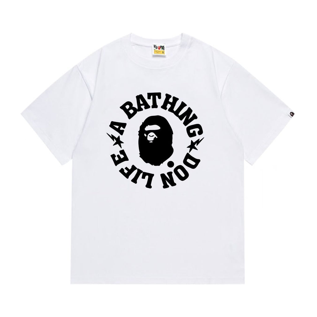 BAPE Circular Graphic Short-Sleeve T-Shirt - White, Black ¡ª hero