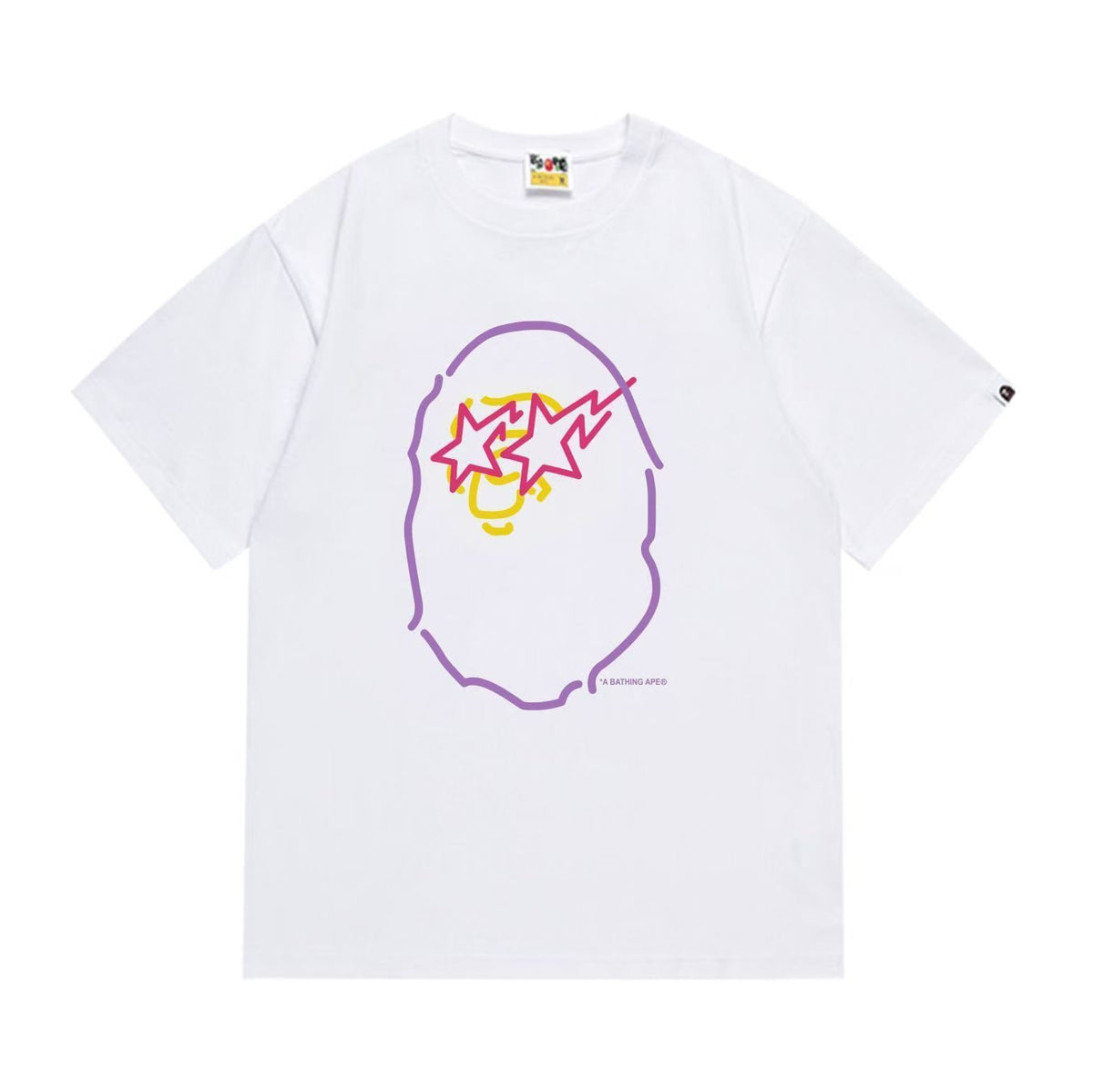 BAPE Star Sunglasses Cartoon Graphic T-Shirt ¡ª front