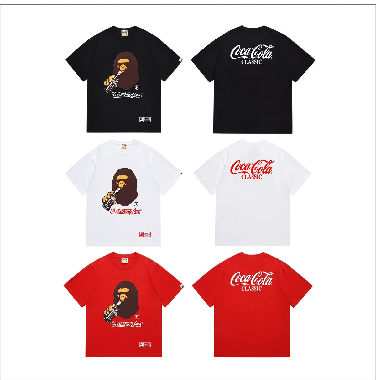 BAPE Coca-Cola Classic Ape Bottle Graphic T-Shirt ¡ª comparison