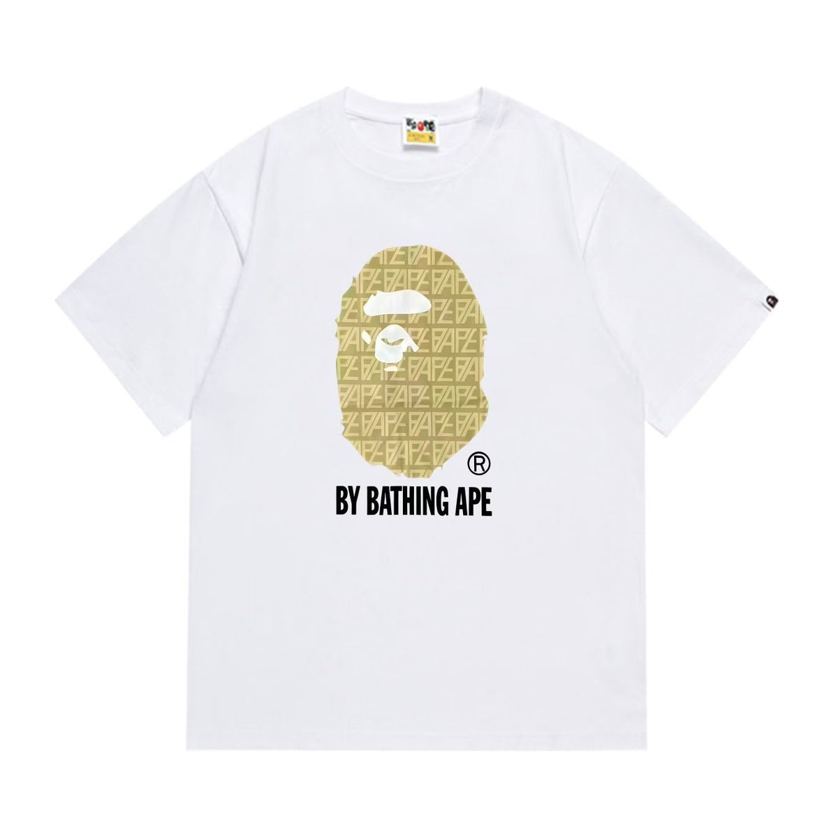 BAPE Gold Ape Head Graphic T-Shirt ¡ª front