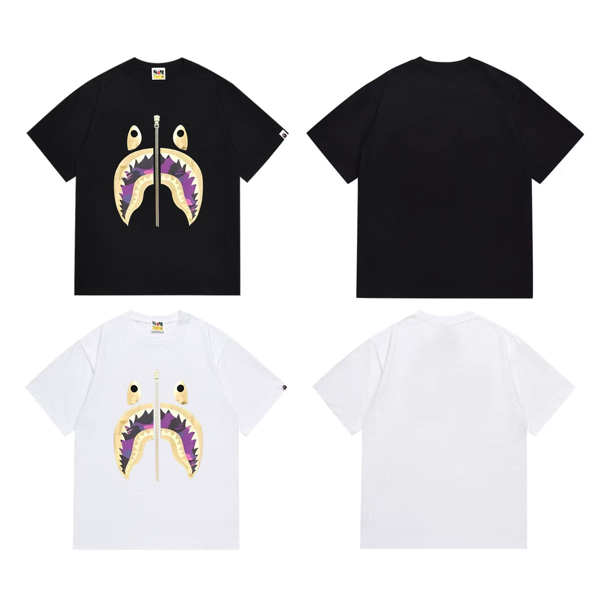 BAPE Shark Mouth Zipper Graphic T-Shirt ¡ª comparison