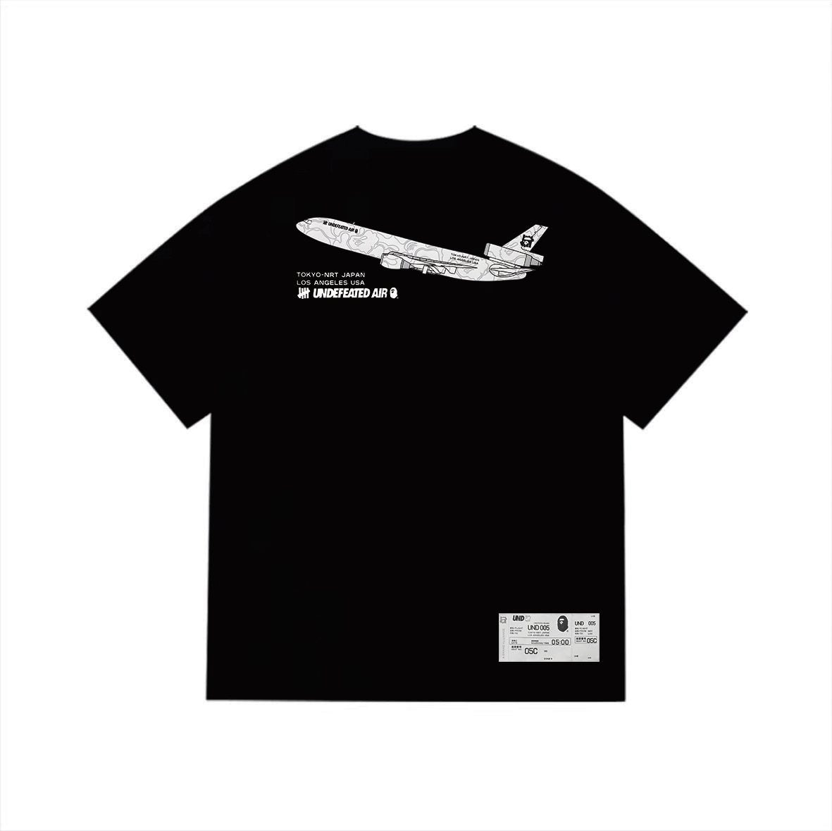 BAPE UND 005 Airplane Graphic T-Shirt ¡ª back