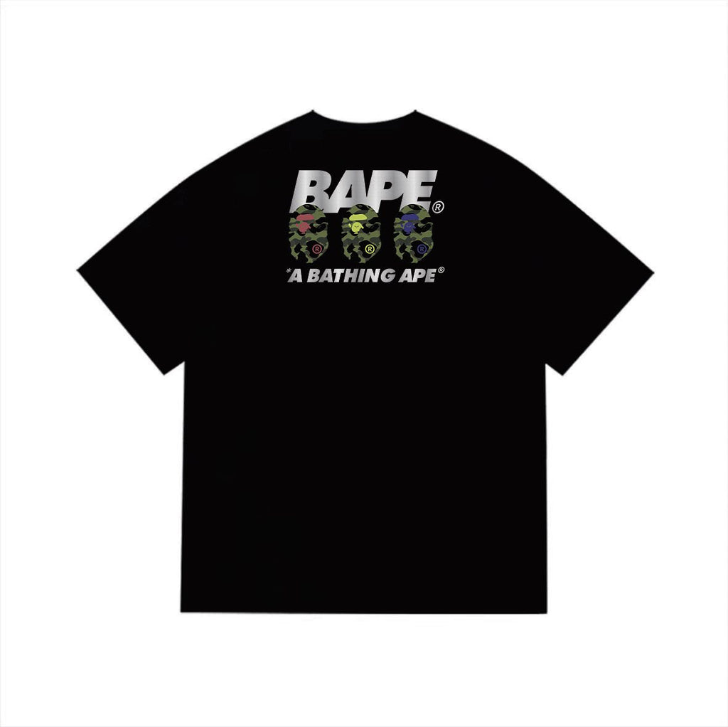 BAPE Three-Head Back Graphic Short-Sleeve T-Shirt ¡ª back