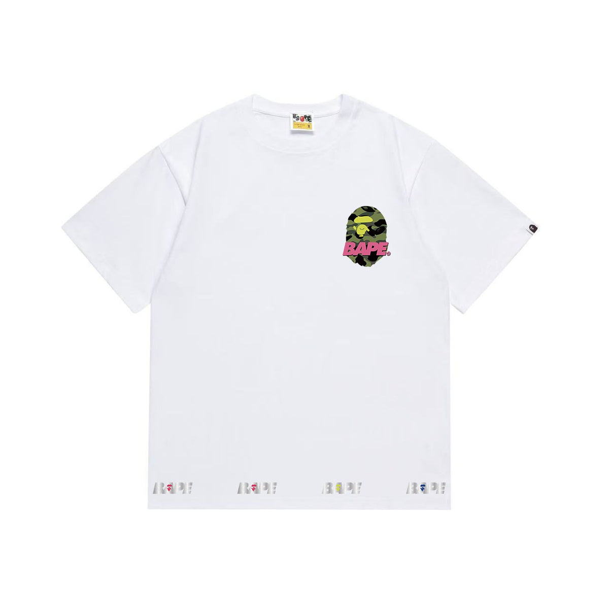 BAPE Three-Head Back Graphic Short-Sleeve T-Shirt ¡ª front