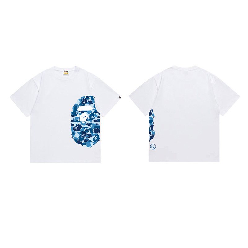 BAPE Blue Camo Ape-Head Graphic T-Shirt ¡ª front
