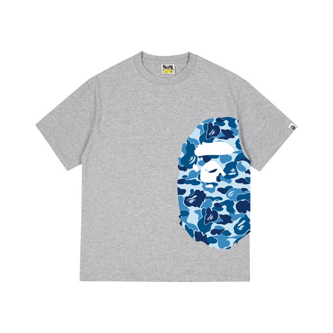 BAPE Blue Camo Ape-Head Graphic T-Shirt ¡ª front