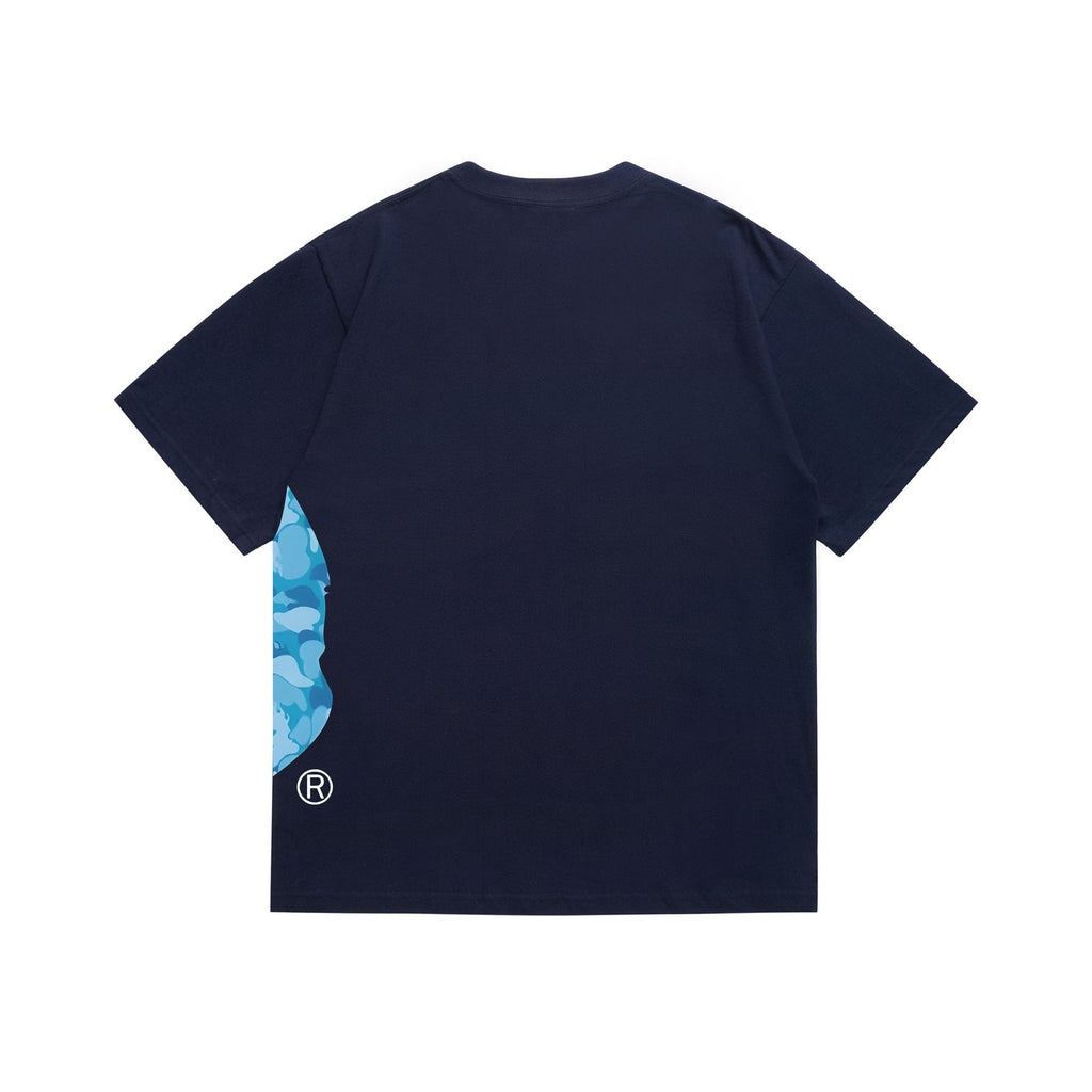 BAPE Blue Camo Ape-Head Side Graphic T-Shirt ¡ª back