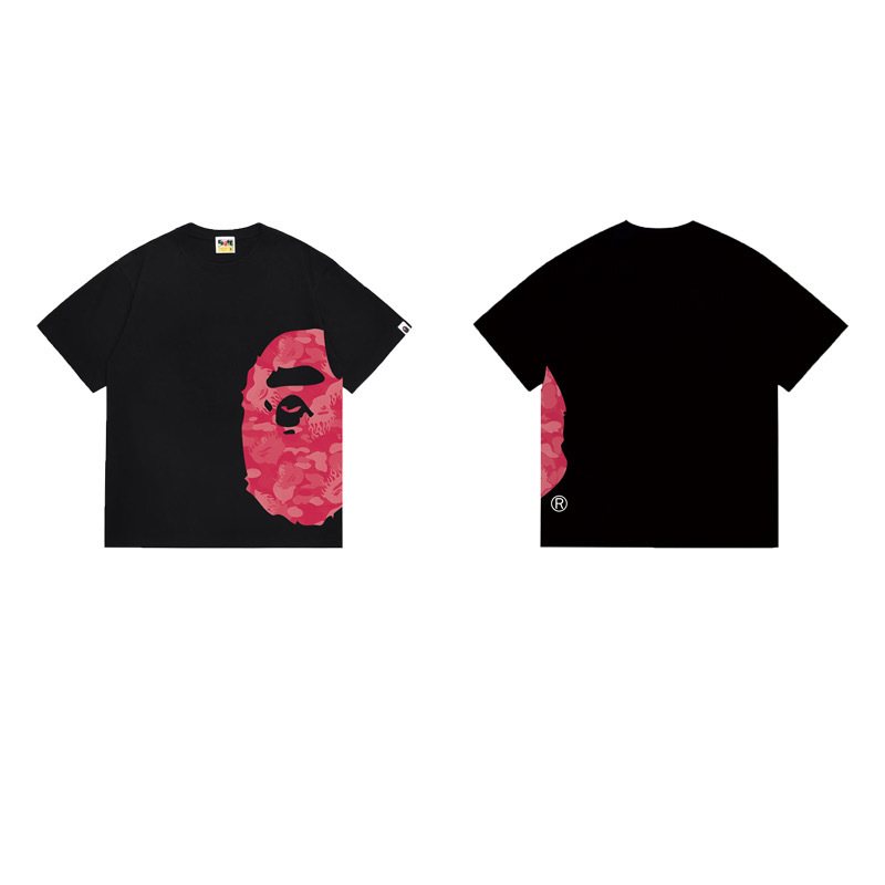 BAPE Pink Ape Face Side Graphic T-Shirt ¡ª front