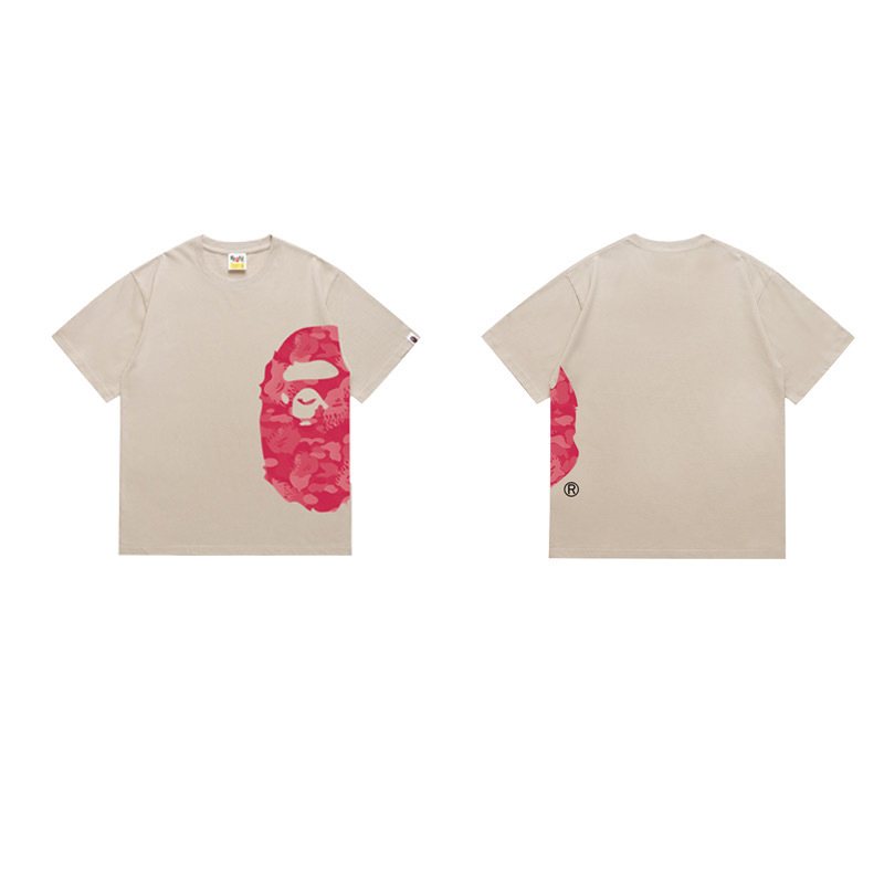 BAPE Pink Ape Face Side Graphic T-Shirt ¡ª front