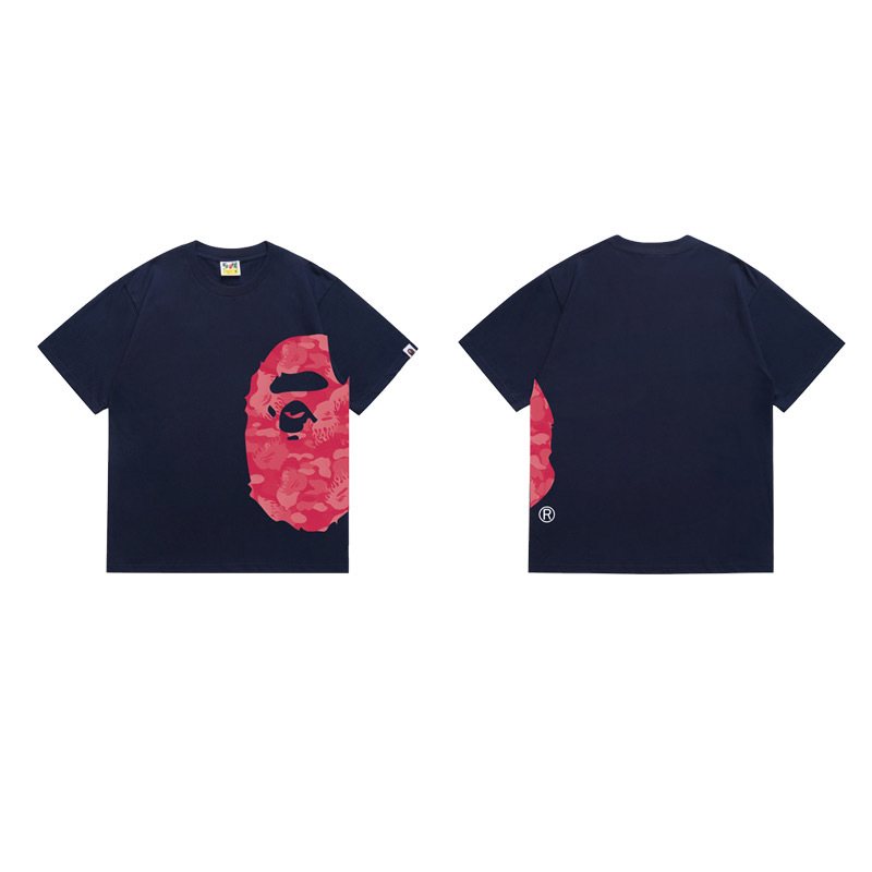 BAPE Pink Ape Face Side Graphic T-Shirt ¡ª front