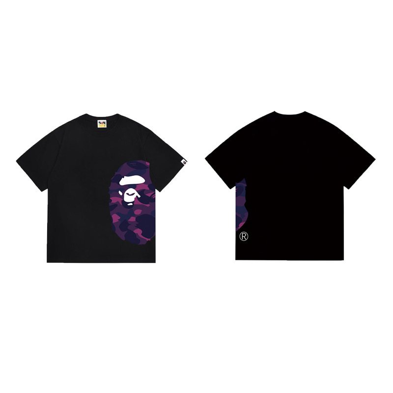 BAPE Purple Camo Side Graphic T-Shirt ¡ª front