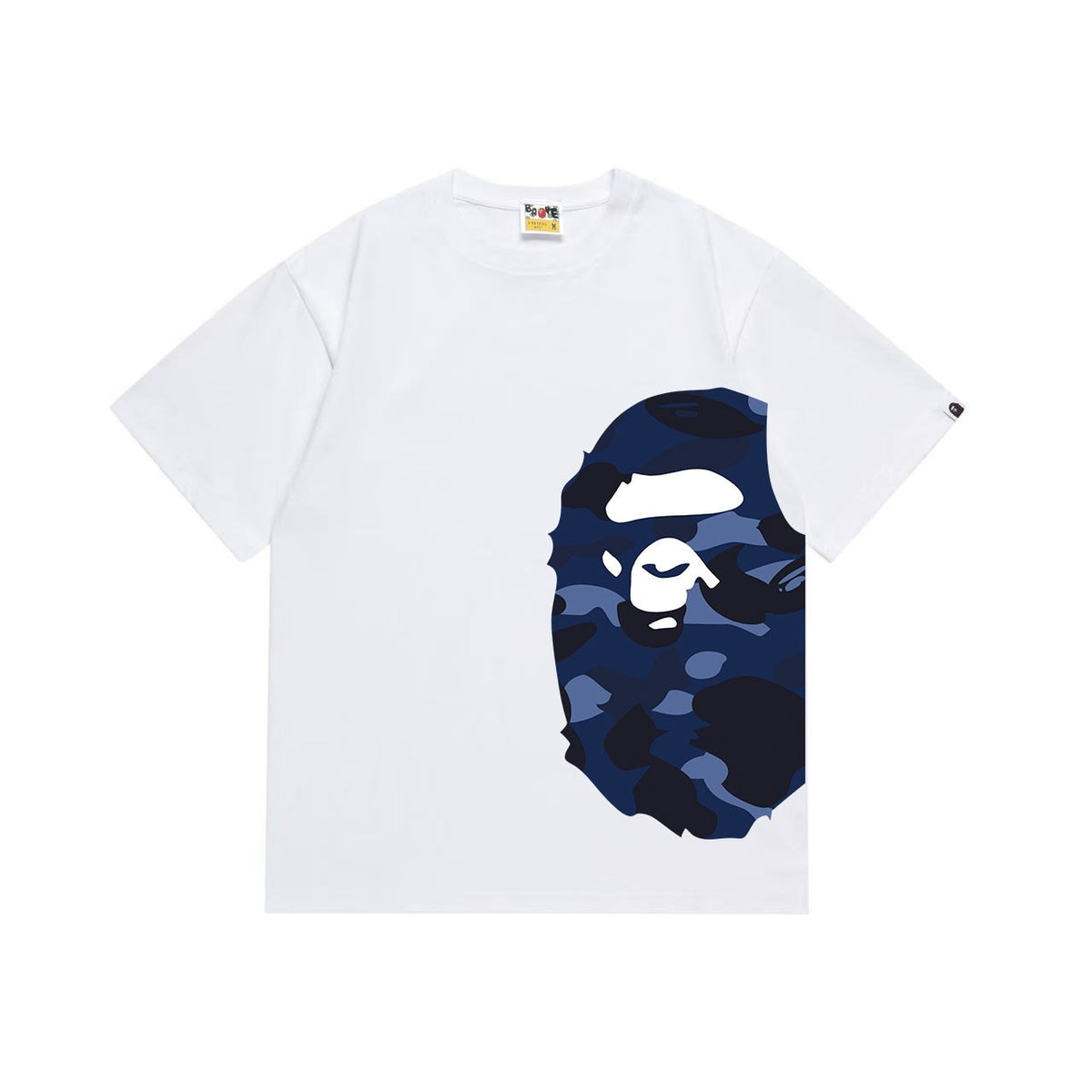 BAPE Blue Camo Ape-Head Graphic T-Shirt ¡ª front