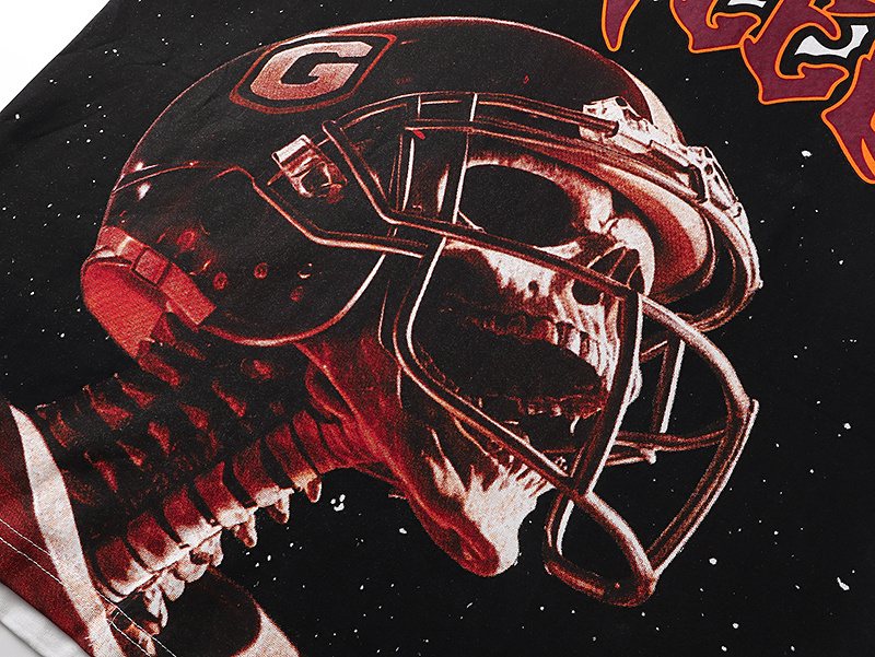 Godspeed Football Skeleton Graphic T-Shirt ¡ª detail