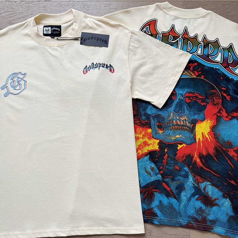 Godspeed Skull Graphic Short-Sleeve T-Shirt ¡ª context