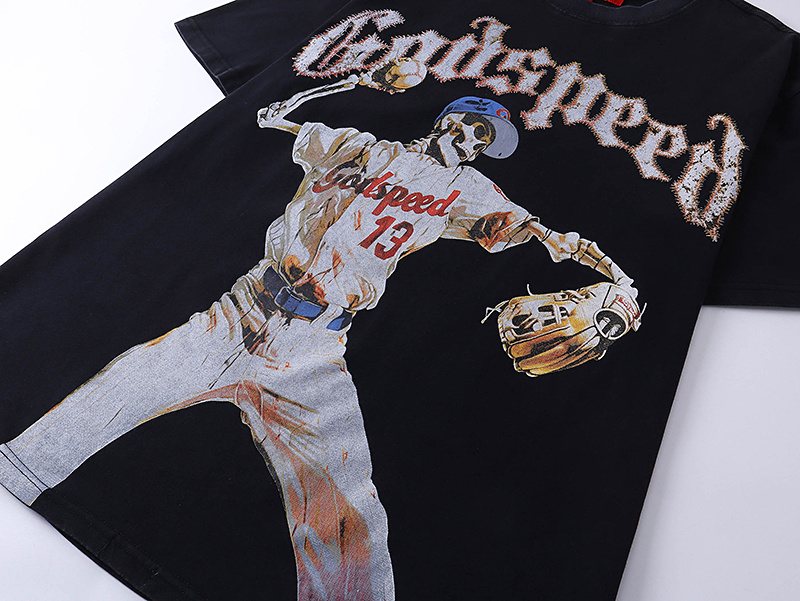 Godspeed 13 Baseball Graphic T-Shirt ¡ª detail