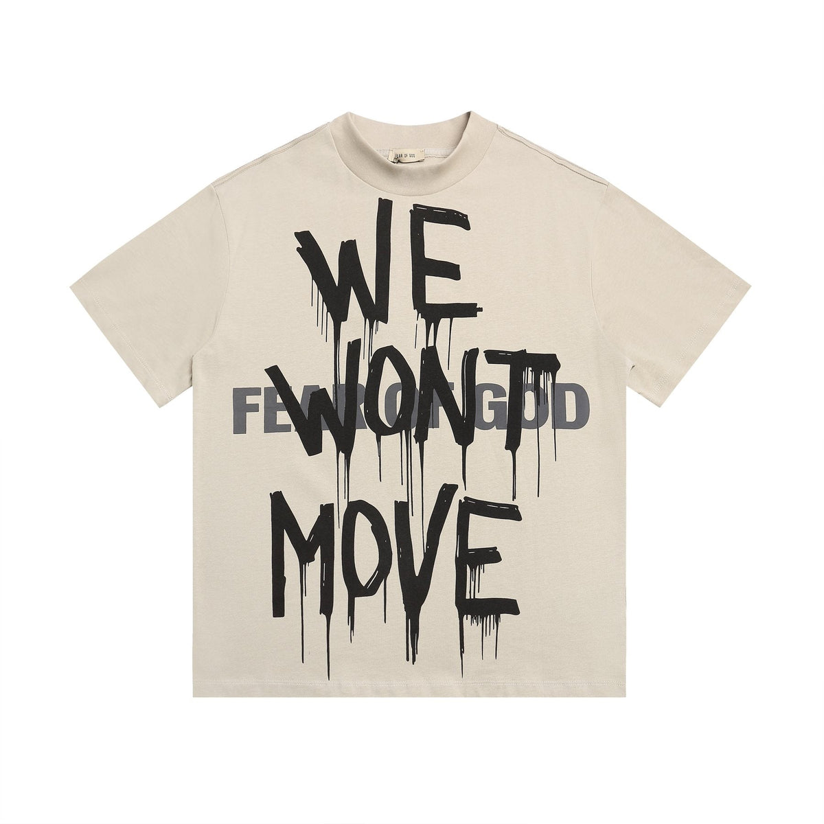 Fear of God Beige Graphic T-Shirt ¡ª front