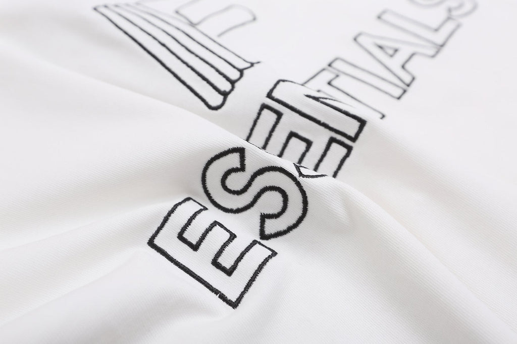 ESSENTIALS F-Letter Embroidered Graphic T-Shirt ¡ª fabric_closeup