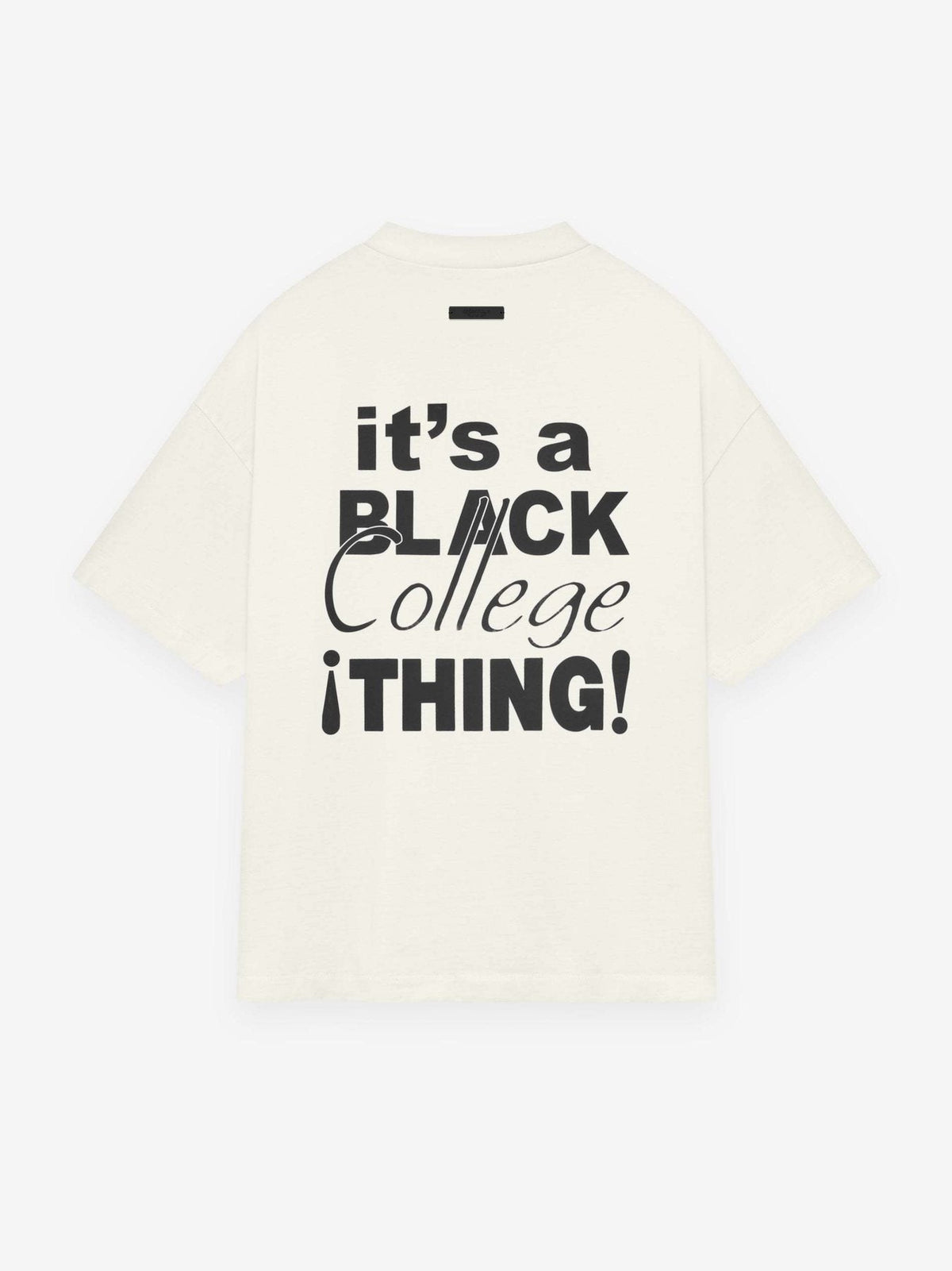 Fear of God Essentials Black College Graphic T-Shirt ¡ª back