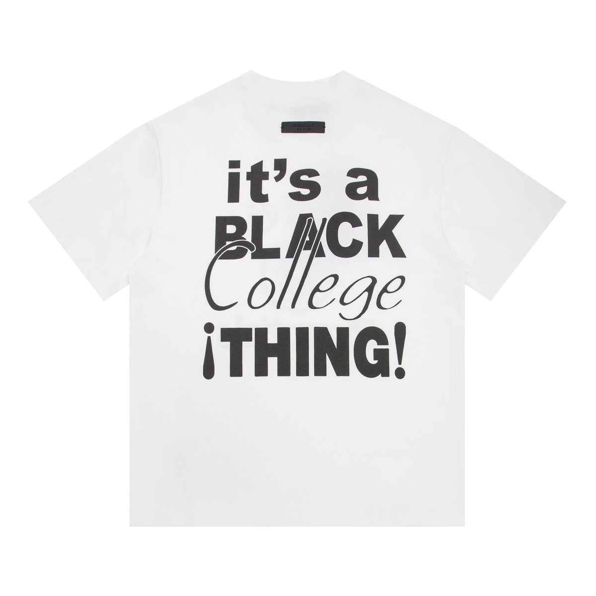 Fear of God Essentials Black College Graphic T-Shirt ¡ª back
