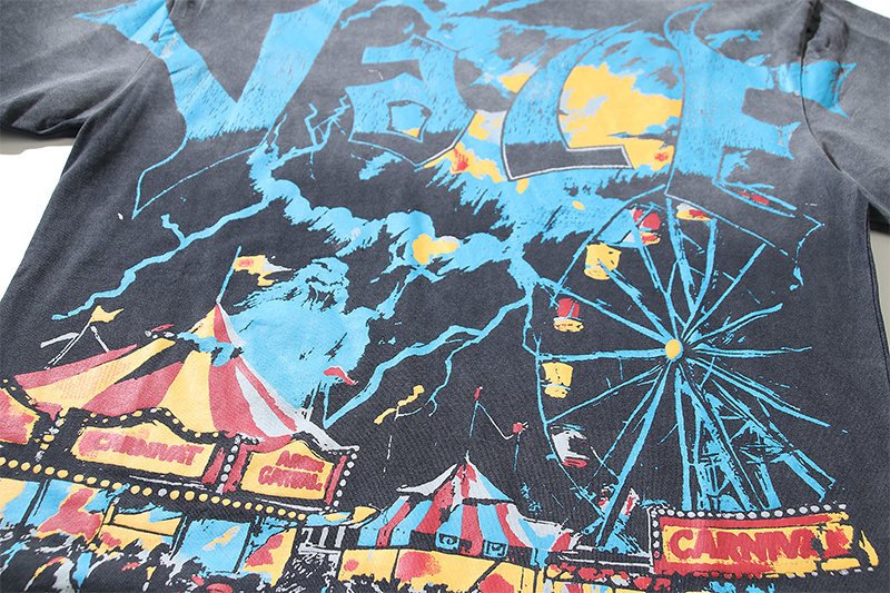 VALE USA Carnival Graphic T-Shirt - Charcoal Gray ¡ª detail