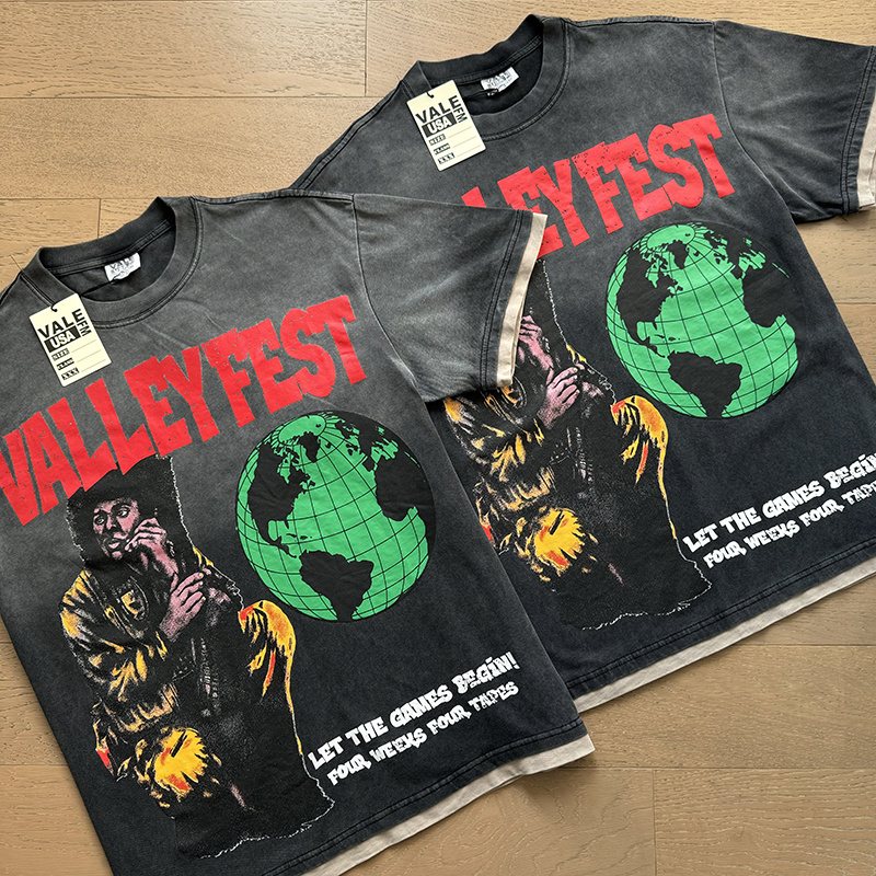 VALE USA Fest Graphic Washed Black T-Shirt ¡ª context