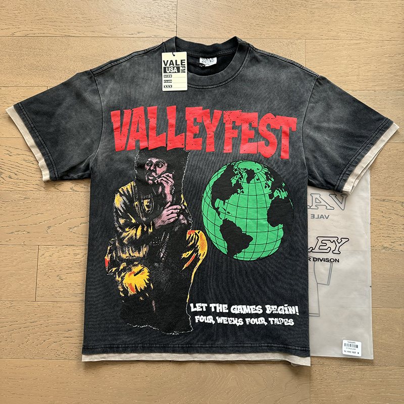 VALE USA Fest Graphic Washed Black T-Shirt ¡ª context