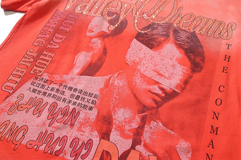 VALE USA Dreams 1997 Rhinestone Graphic T-Shirt ¡ª detail