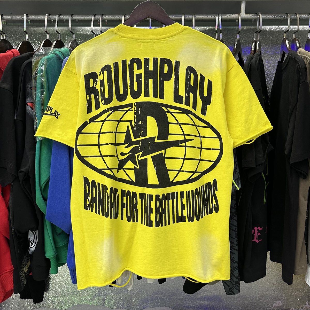Rough Play Skate Skeleton Yellow Graphic T-Shirt ¡ª context