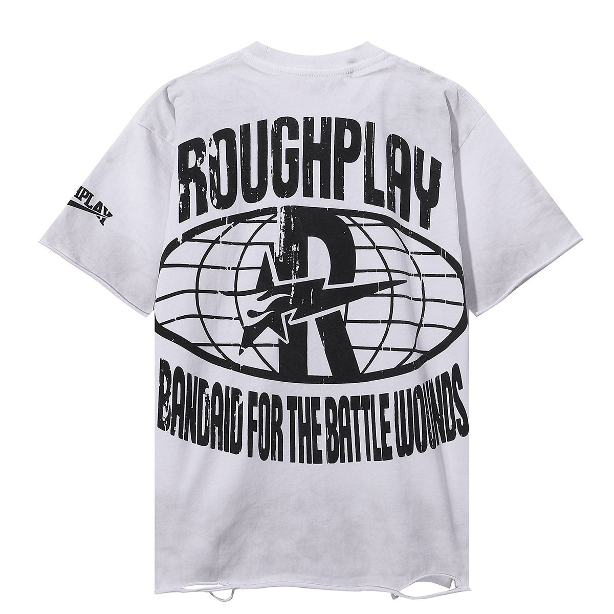 Rough Play Jesus Graphic Distressed Washed T-Shirt ¡ª back